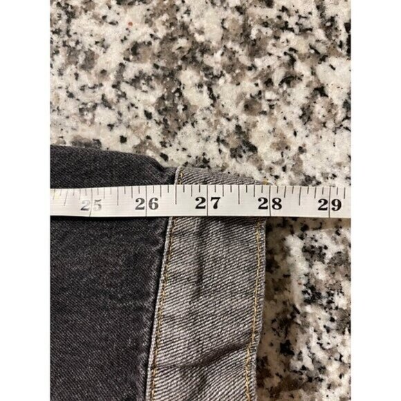 Shein Women’s Black Cropped Denim Jacket Small Distressed Frayed Hem Pockets - Picture 7 of 10